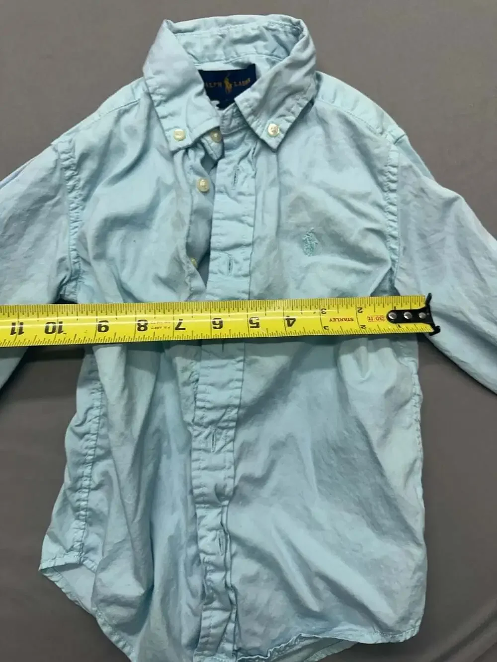 Ralph Lauren Boys Light Blue Long Sleeve Button-Down Oxford Shirt Size 4/4T